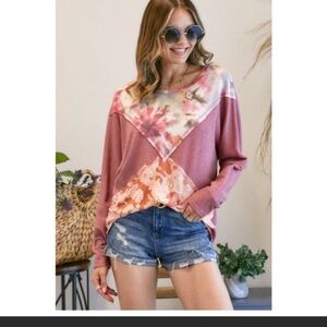 Paistey tie dye pattern women’s top